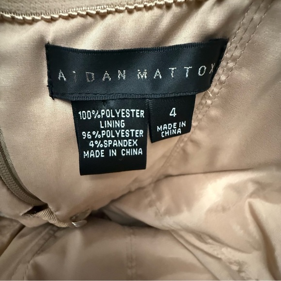 Aidan Mattox One Shoulder Dress Size 4‎ EUC Metallic - Picture 8 of 9